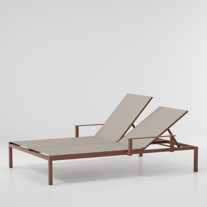 Landscape Double Via Deckchair with Arms
